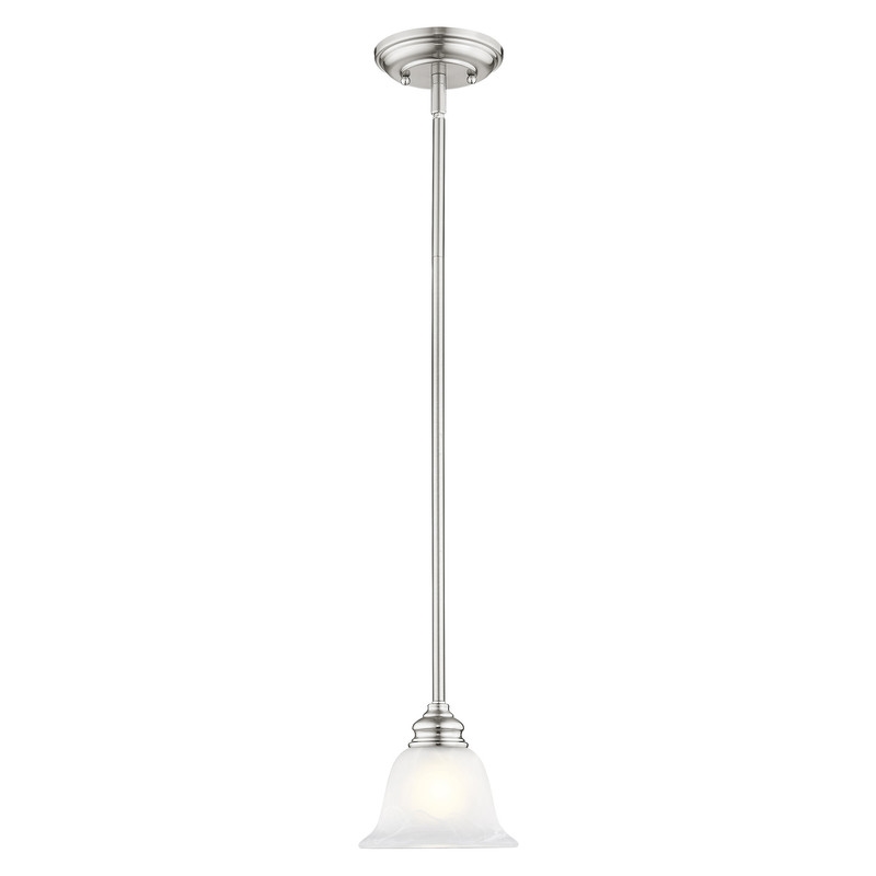 Livex Lighting Essex Mini Pendant in Brushed Nickel