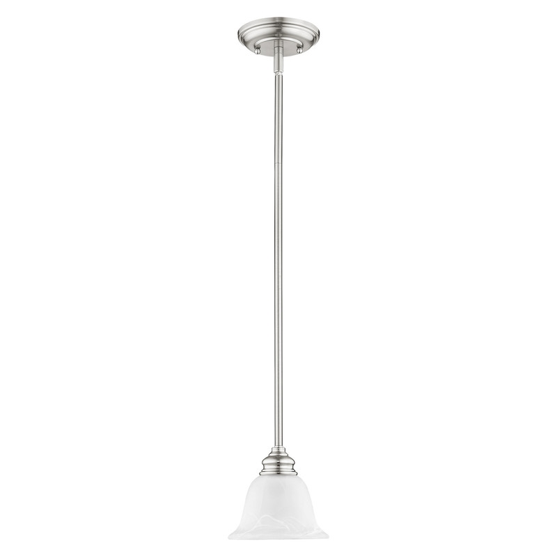 Livex Lighting Essex Mini Pendant in Brushed Nickel