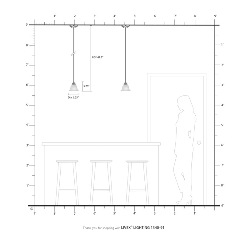 Livex Lighting Essex Mini Pendant in Brushed Nickel