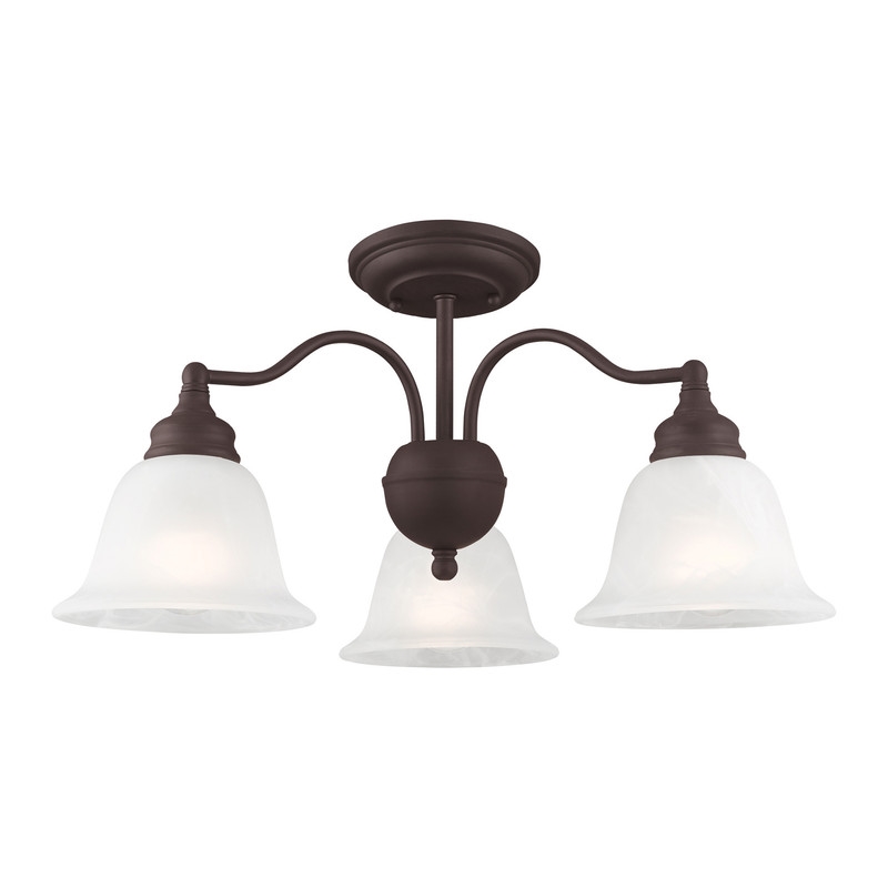 Livex Lighting Essex Convertible Chandelier Ceiling Mount in Bronze