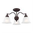 Livex Lighting Essex Convertible Chandelier Ceiling Mount in Bronze