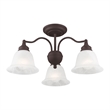 Livex Lighting Essex Convertible Chandelier Ceiling Mount in Bronze
