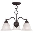 Livex Lighting Essex Convertible Chandelier Ceiling Mount in Bronze