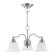 Livex Lighting Essex Convertible Chandelier Ceiling Mount in Brushed Nickel
