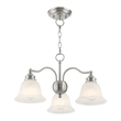 Livex Lighting Essex Convertible Chandelier Ceiling Mount in Brushed Nickel