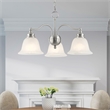 Livex Lighting Essex Convertible Chandelier Ceiling Mount in Brushed Nickel