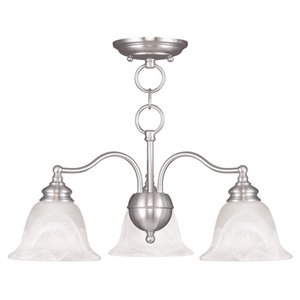 Livex Lighting Essex Convertible Chandelier Ceiling Mount in Brushed Nickel