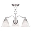 Livex Lighting Essex Convertible Chandelier Ceiling Mount in Brushed Nickel