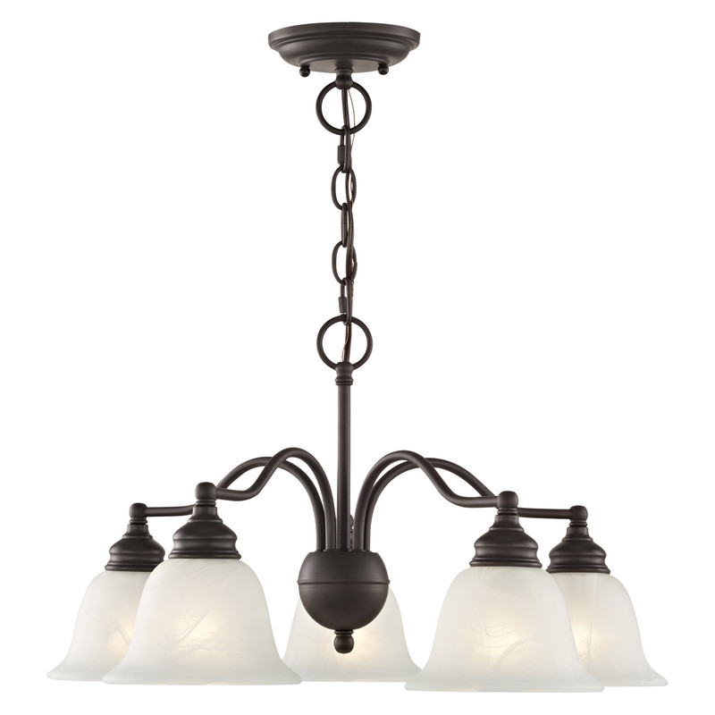 Livex Lighting Essex Convertible Chandelier Ceiling Mount in Bronze