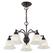 Livex Lighting Essex Convertible Chandelier Ceiling Mount in Bronze
