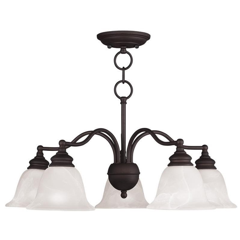Livex Lighting Essex Convertible Chandelier Ceiling Mount in Bronze