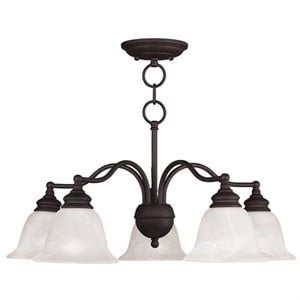 Livex Lighting Essex Convertible Chandelier Ceiling Mount in Bronze