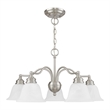 Livex Lighting Essex Convertible Chandelier Ceiling Mount in Brushed Nickel