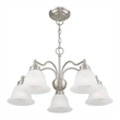 Livex Lighting Essex Convertible Chandelier Ceiling Mount in Brushed Nickel