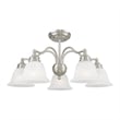 Livex Lighting Essex Convertible Chandelier Ceiling Mount in Brushed Nickel