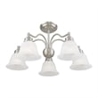 Livex Lighting Essex Convertible Chandelier Ceiling Mount in Brushed Nickel