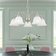 Livex Lighting Essex Convertible Chandelier Ceiling Mount in Brushed Nickel