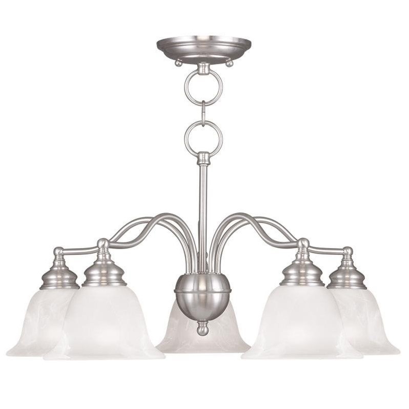 Livex Lighting Essex Convertible Chandelier Ceiling Mount in Brushed Nickel