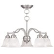 Livex Lighting Essex Convertible Chandelier Ceiling Mount in Brushed Nickel