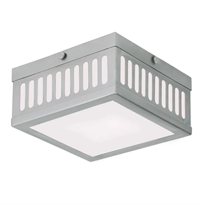 Livex Lighting Prentice  Light 7.5 inch Brushed Nickel Flush Mount Ceiling Light