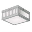 Livex Lighting Prentice  Light 7.5 inch Brushed Nickel Flush Mount Ceiling Light
