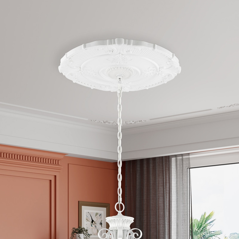 Livex Lighting Buckingham Ceiling Medallion in White
