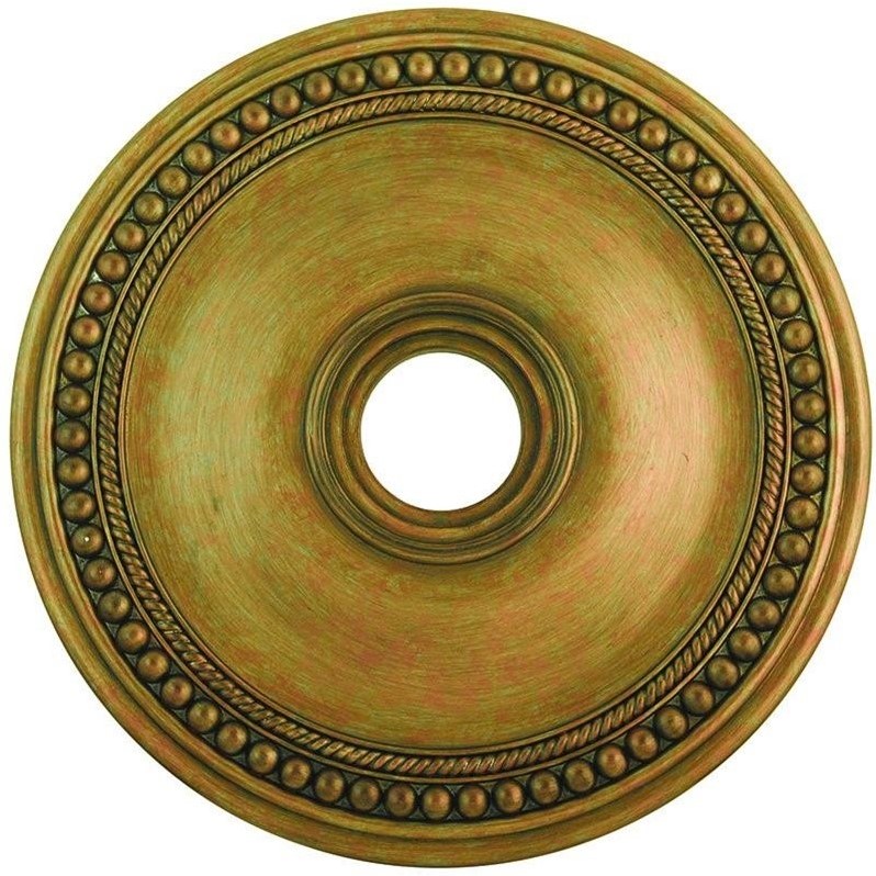 Livex Lighting Wingate Ceiling Medallion in Hand Painted Antique Gold Leaf