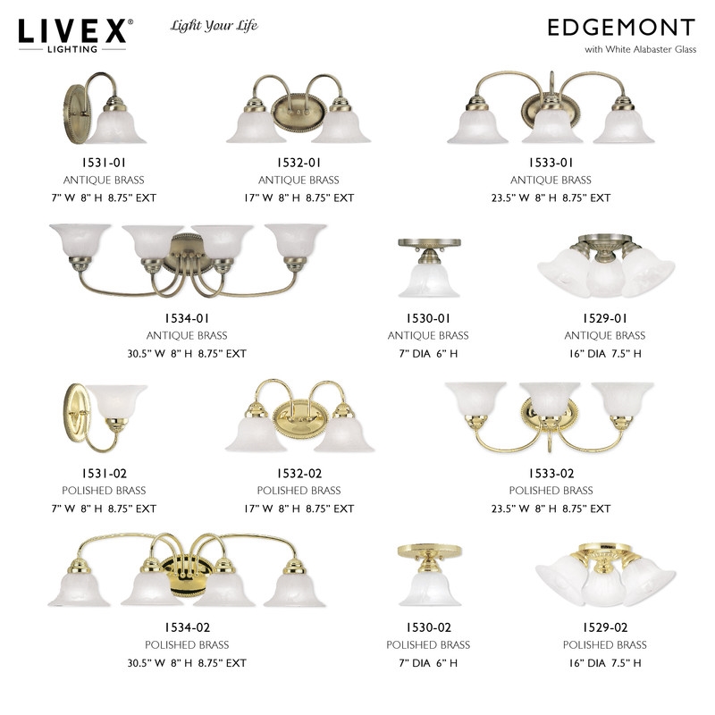 Livex Lighting Edgemont Bath Light in Polished Brass