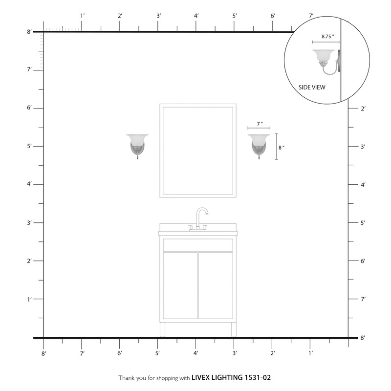 Livex Lighting Edgemont Bath Light in Polished Brass