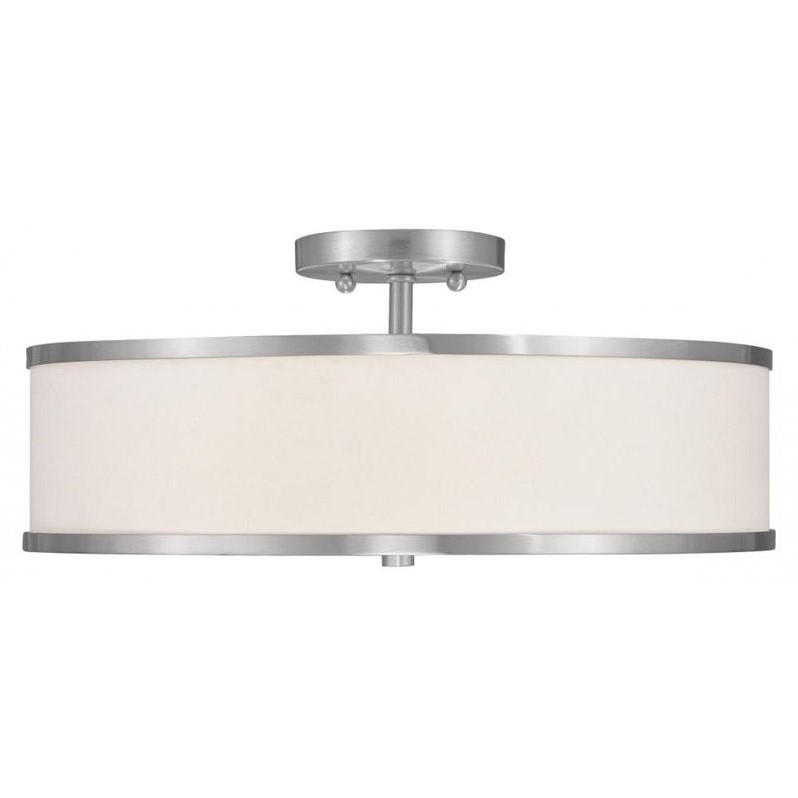 Livex Lighting Park Ridge Ceiling Mount in Brushed Nickel