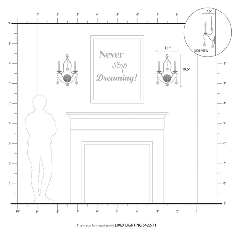 Livex Lighting Chesterfield 2 Light Venetian Golden Bronze Wall Sconce