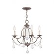 Livex Lighting Chesterfield Mini Chandelier in Hand Applied Venetian Bronze