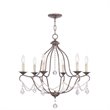 Livex Lighting Chesterfield Chandelier in Hand Applied Venetian Golden Bronze