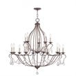 Livex Lighting Chesterfield Chandelier in Hand Applied Venetian Golden Bronze