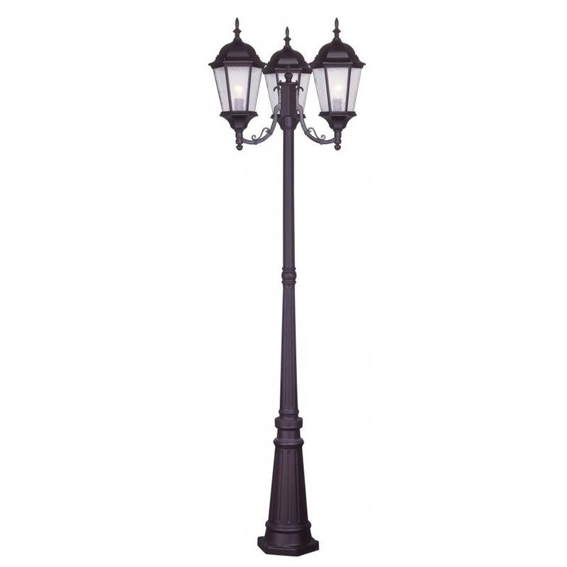 Livex Lighting Hamilton Outdoor 3 Head Post in Bronze