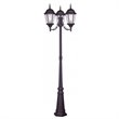 Livex Lighting Hamilton Outdoor 3 Head Post in Bronze
