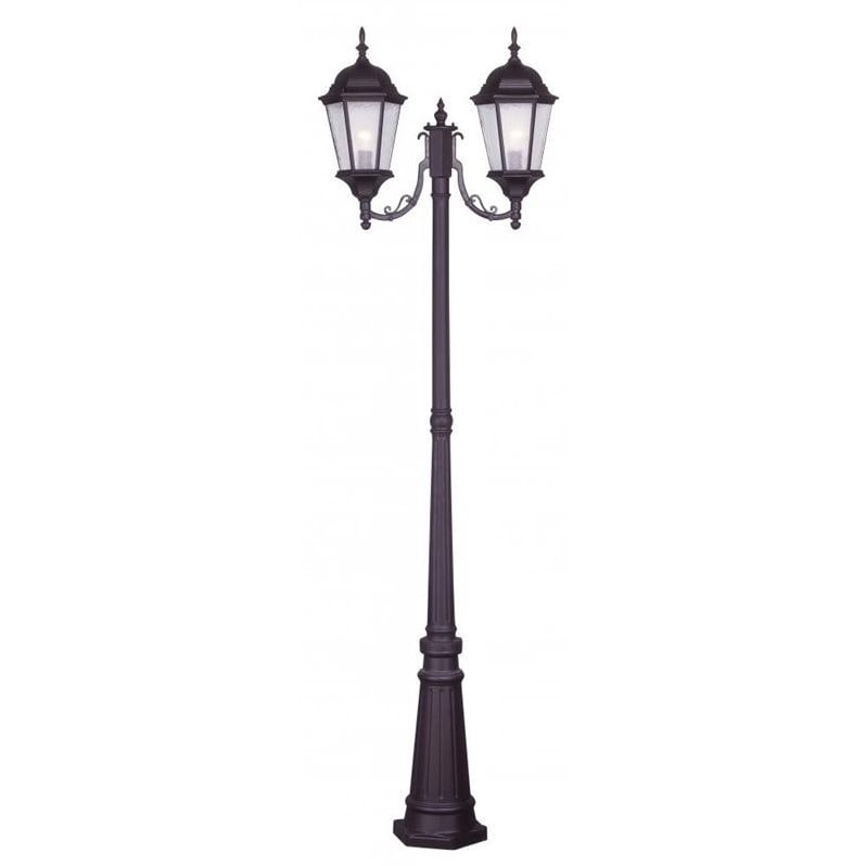 Livex Lighting Hamilton Outdoor 2 Head Post in Bronze