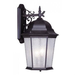 Livex Hamilton 3 Light Bronze Outdoor Wall Lantern