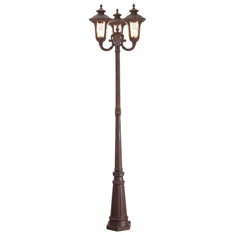 Livex Lighting Oxford Outdoor 3 Head Post in Imperial Bronze