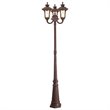 Livex Lighting Oxford Outdoor 3 Head Post in Imperial Bronze