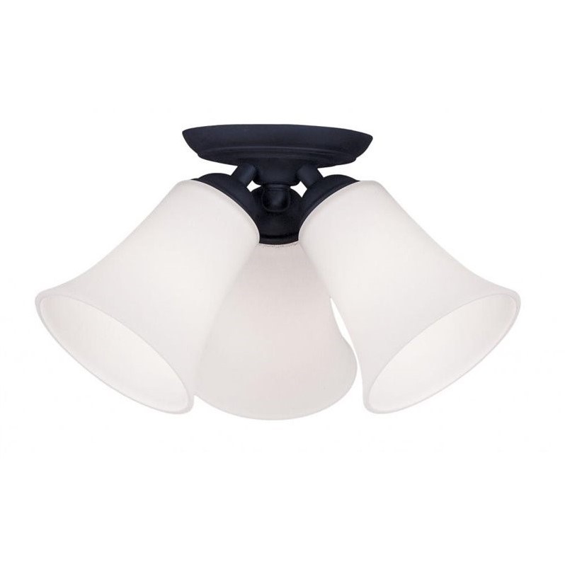 Livex Lighting Ridgedale Ceiling Mount in Black