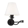 Livex Lighting  Swing Arm Wall Lamp in Black