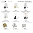 Livex Lighting  Swing Arm Wall Lamp in Black