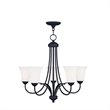 Livex Lighting Ridgedale 5 Light Chandelier in Black