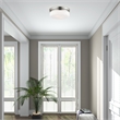 Livex Lighting Stratus 2-Ligth Metal & Glass Ceiling Mount in Brushed Nickel