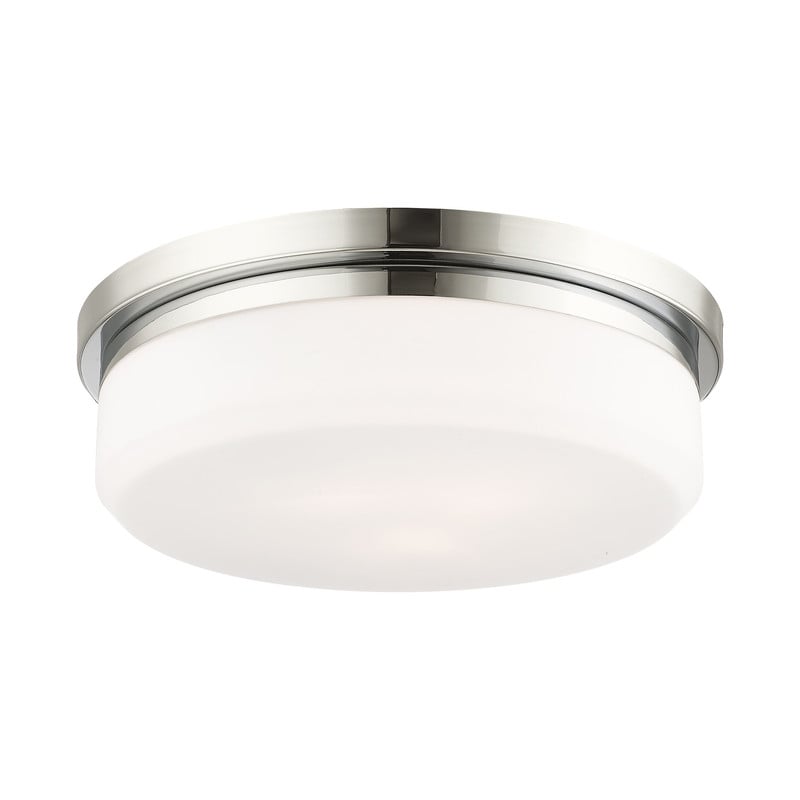 Livex Lighting Stratus 3-Light Metal & Glass Ceiling Mount in Polished Chrome