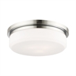 Livex Lighting Stratus 3-Light Metal & Glass Ceiling Mount in Polished Chrome