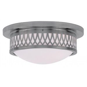 Livex Lighting Westfield Ceiling Mount in Brushed Nickel