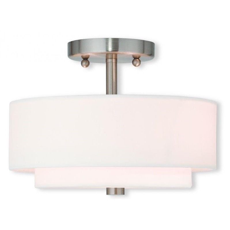Livex Lighting Claremont Ceiling Mount in Brushed Nickel