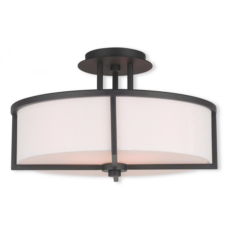 Livex Lighting Wesley Ceiling Mount in Bronze